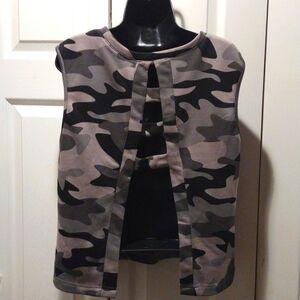 Cut the Frills Camo Tank Top One Size
